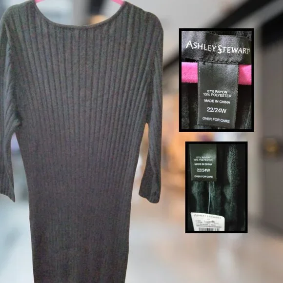 Ashley Stewart Sweater Dress - Plus Size Sz 22/24 - Picture 3 of 7